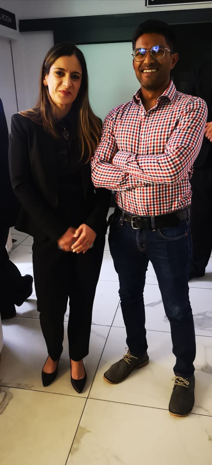 Two guests posing together at a MedTalk Network CME event